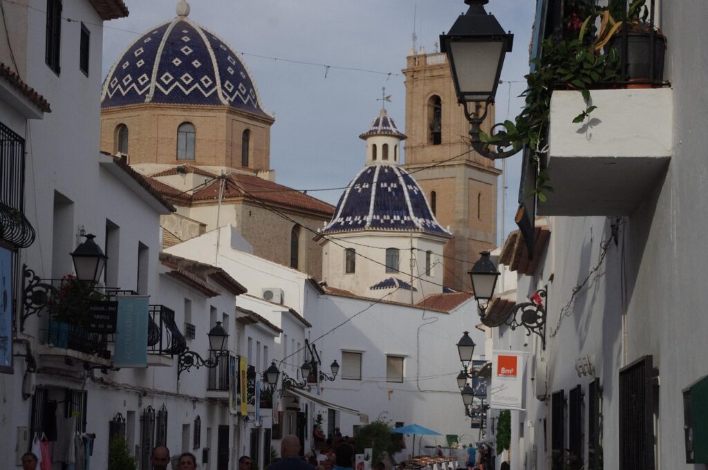 altea church from the town's streets